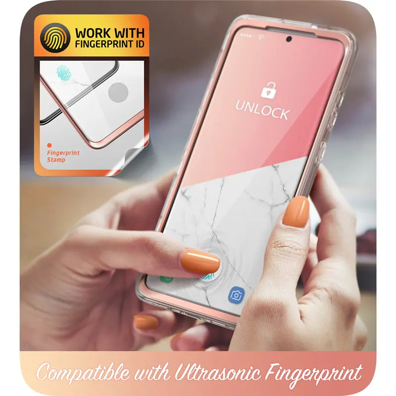 i blason with built in screen protector for samsung galaxy s20 ultra 5g case cosmo full body glitter marble bumper cover case free global shipping