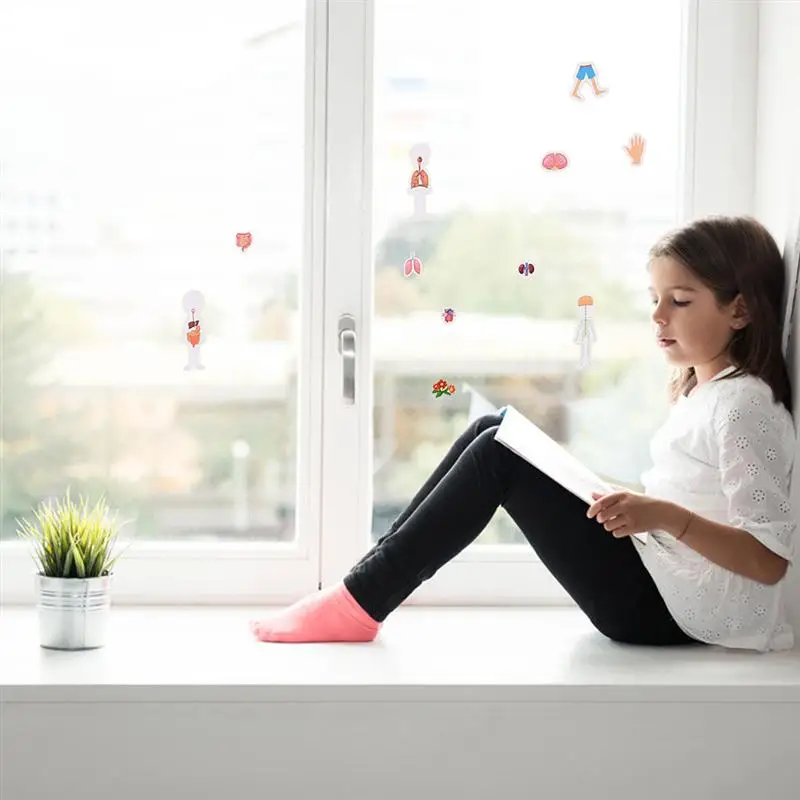 

3Pcs Reusable Static Sticker Books Window Clings Educational Toys for Kids