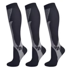 Компрессионные носки Brothock для женщин и мужчин, удобные нейлоновые спортивные медицинские чулки для бега, ухода за детьми, 20-30 мм рт. Ст., 3 пары