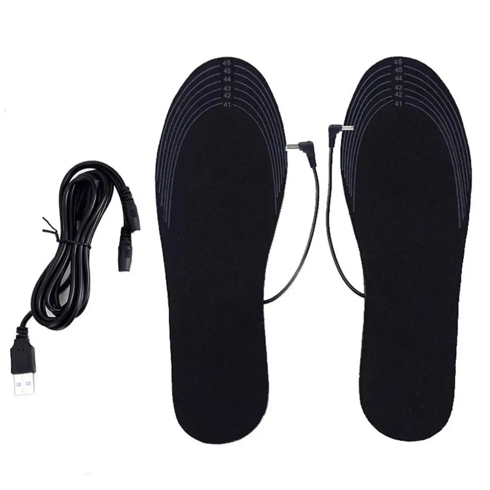

2020 Data Line Insoles USB Electric Heated Shoe Insoles Washable Can Be Cut Foot Warmer Pad Winter Sock Mat Winter Keep Warm