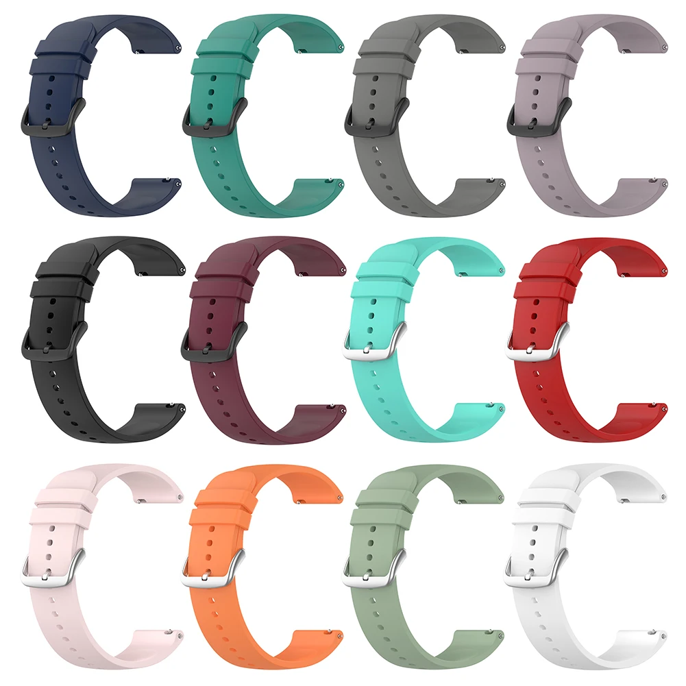 

Силиконовый ремешок для Samsung Galaxy Watch 4 Classic Active, мягкий браслет для Huami amazfit GTS 2e/2mini/2, 20 мм