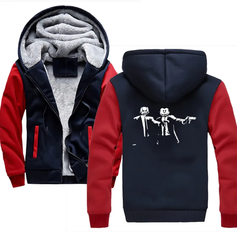 

Hot Sale Print Fashion Logo Hoodies Crime novel Printing Casual Hooded Warm Sweatshirts Male Thicken Tracksuit Jacket