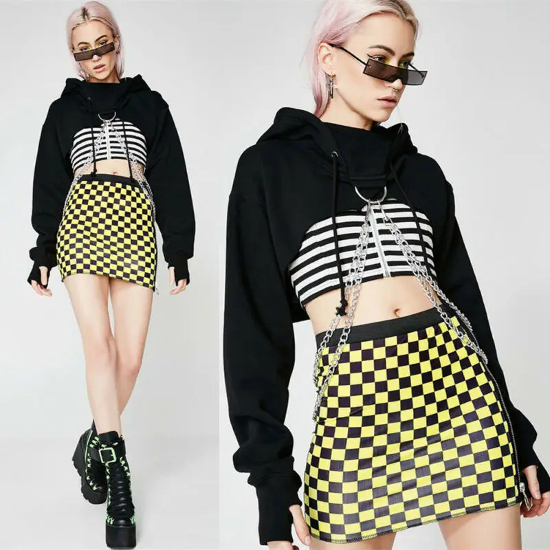 Сексуальная Женская толстовка с капюшоном и вырезом спереди худи укороченный