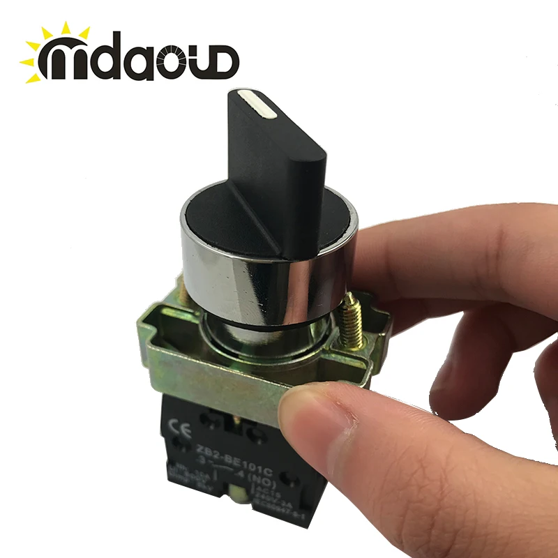 XB2 ON OFF селектор поворотного переключатель диапазонов 2 два положения с ручкой