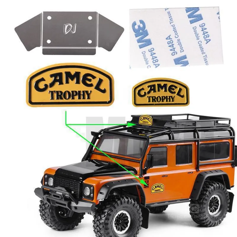 

Ajrc Camel Cup Camel Trophy Metal Land For 1/10 Trax Trx4 D90 D110 Ranger Defender Camel Cup Car Label Nameplate Logo