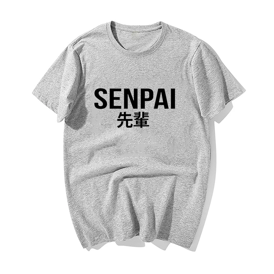 

Senpai Anime Cool Girls Casual Black Tee Tops Summer Loose and Soft Women Tops Student Sportwear Size S-3XL