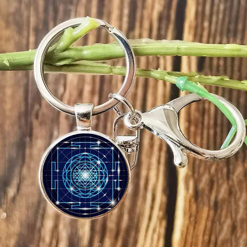 Винтажный брелок для ключей Metatron изысканный куб с геометрическим рисунком