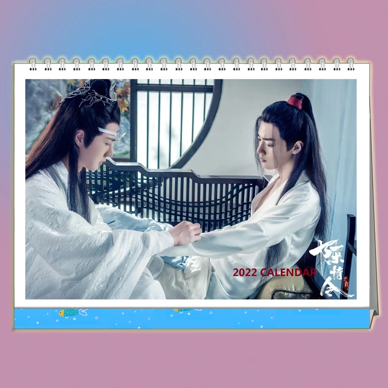 

Новогодний каландр 2022 аниме неразобранный чэнцинлинг Вэй усян Lan wangji Xiaozhan Wang yibo 13 страниц Рабочий стол
