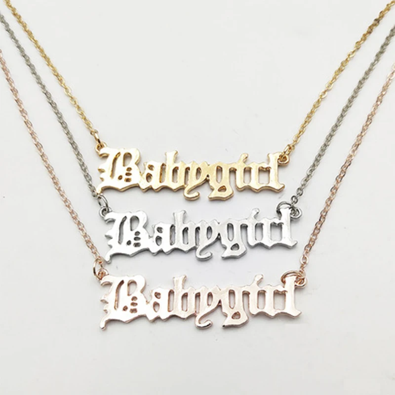 Цепочка с подвеской для женщин колье из розового золота надписью дружеский