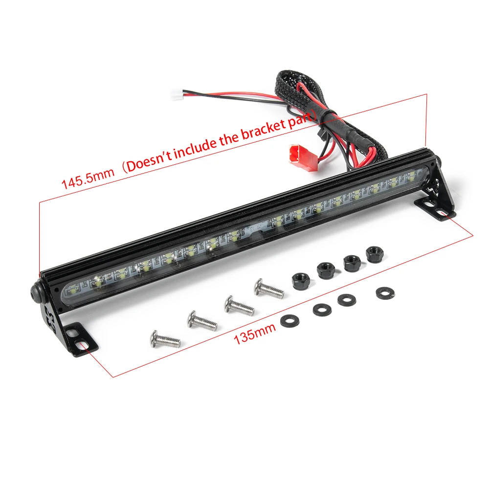 

AXSPEED Metal Lamp Bar LED Bright Roof Light for TRX4 Axial SCX10 D90 1:10 RC Crawler Car Decoration Accessories