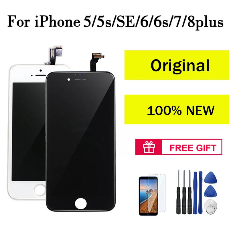 

AUMOOK Original Lcd for IPhone 7 6 6s 7 8 Plus Display Touch Screen Replacement for IPhone 5s 5 SE Lcd Screen with Touch Display