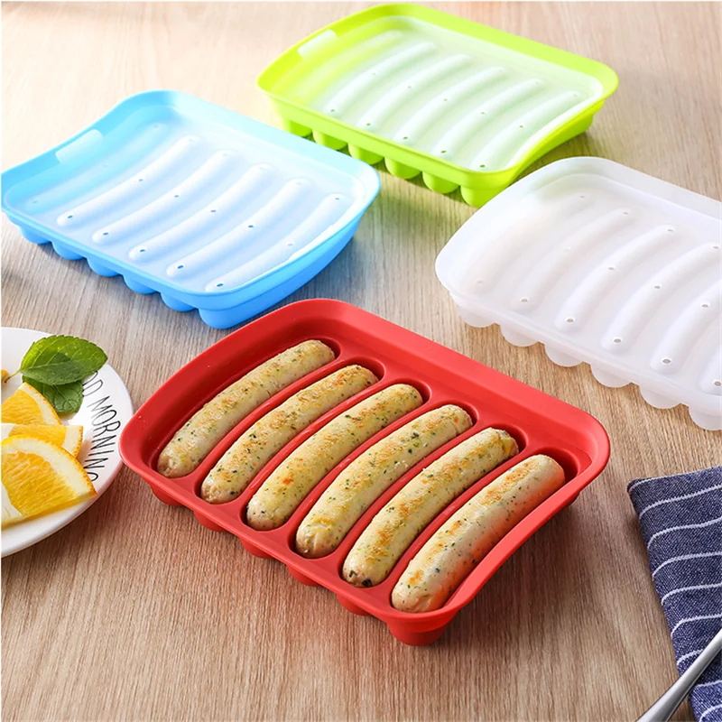 

1 Pcs Baking Accessories Sausage Making Silicone Mold DIY Handmade Burger Hot Dog Manufacturer Reusable Mold Kitchen Tools