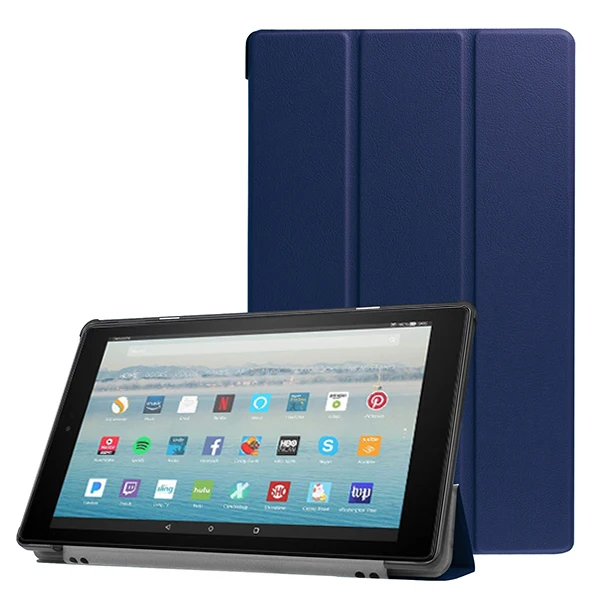dard blue Чехол для нового планшета Amazon Fire HD 10, легкий тонкий Чехол-подставка с подставкой - Цвет: dard blue