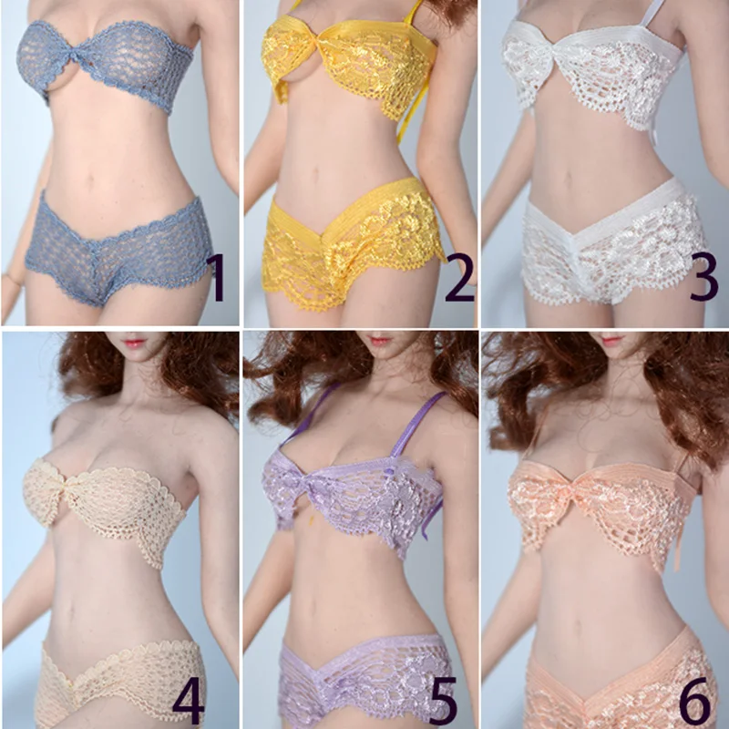 

1/6 Scale Female Figure Clothes Sexy Lace Bra Underwear Brief Set for 12 Inche TBL Ph Action Figure Doll Accessory