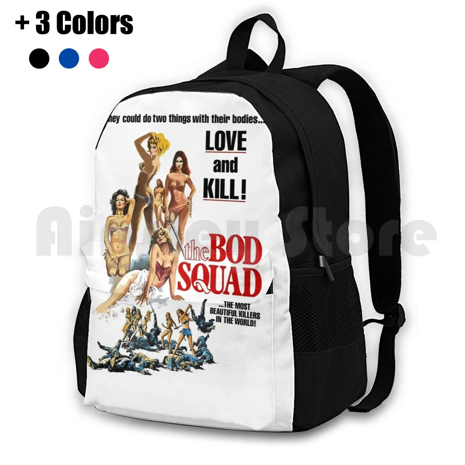 

The Bod Squad Outdoor Hiking Backpack Riding Climbing Sports Bag Vintage Retro Vintage Movies Exploitation Exploitation Movies