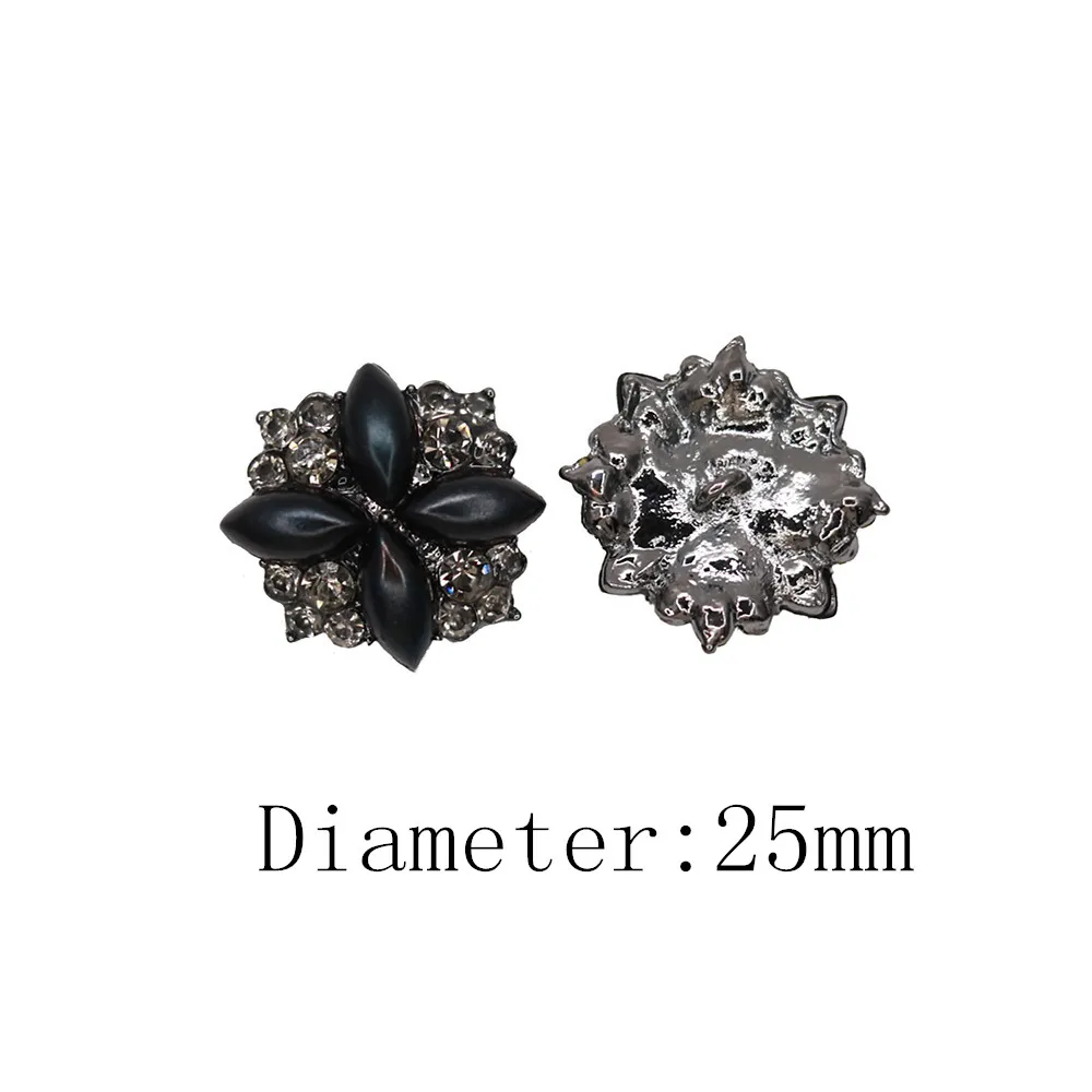 Хорошее качество 25 мм металлические стразы кнопка с свитер украшение пальто