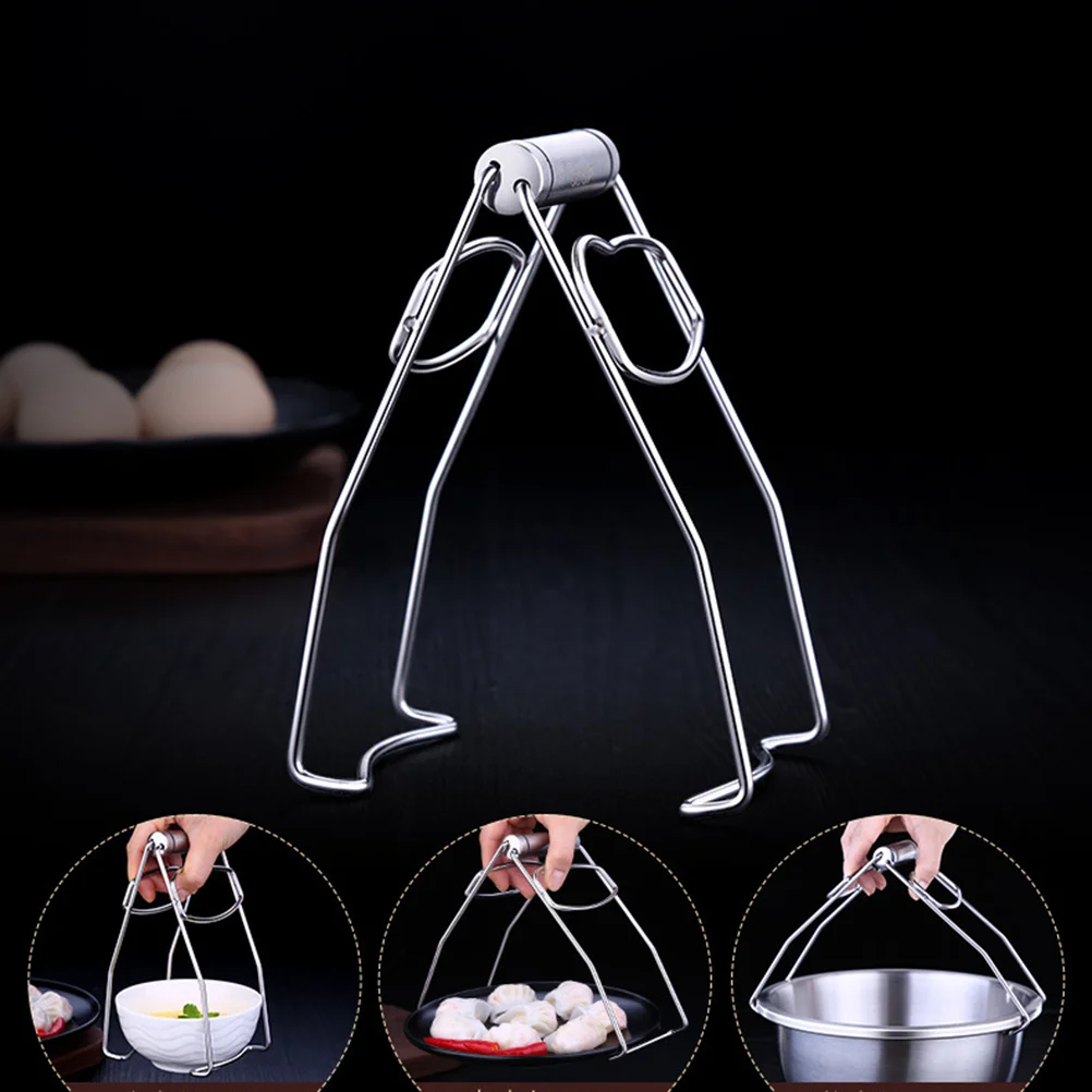 

Многофункциональная Складная тарелка для горячей посуды из нержавеющей стали 304, зажим для чашек, захват для горшков, кухонный зажим для защ...