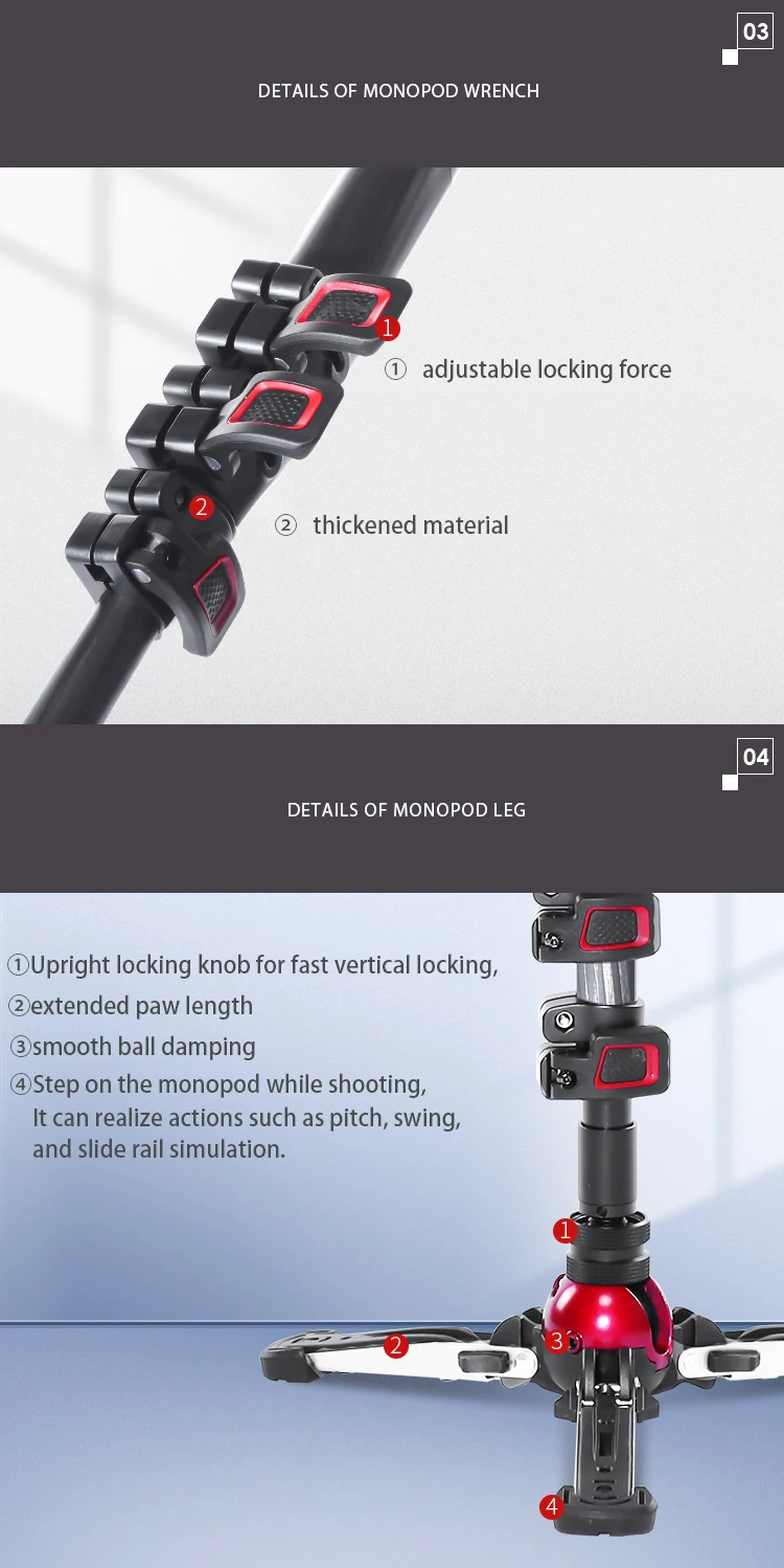 Miliboo MTT705Ⅱ Carbon Fiber портативный монопод с жидкой головкой для видеокамеры/штатив для цифровой зеркальной камеры
