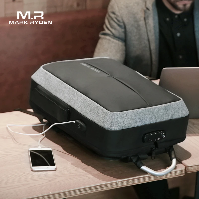 Мужской рюкзак-Антивор Mark Ryden деловой рюкзак с USB-зарядкой без ключа и замком
