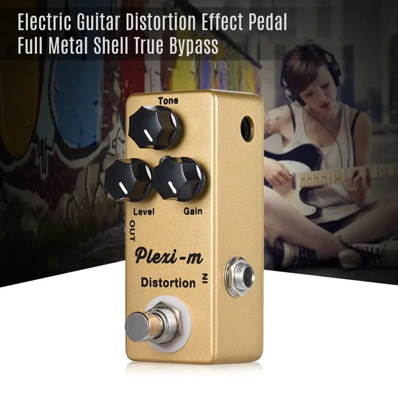

MOSKY Plexi-m Electric Guitar Distortion Effect Pedal Guitar Parts Full Metal Shell True Bypass