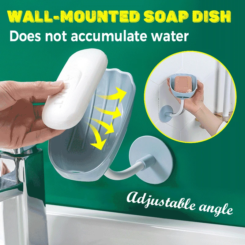 

Bathroom Leaf Drain Soap Box Creative Soap Holder Multifunctional Rotating Storage Rack Kitchen Organizer Soap Dishes