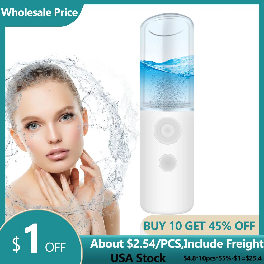 

Wholesaler 30ml Nano Mist Sprayer USB Nebulizer Face Moisturizer Humidifier Hydrating Skin Care Women Facial Sprayer Beauty Care