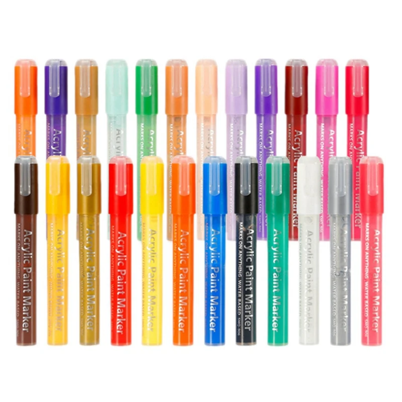 Фломастеры для рисования акриловыми красками 24 цвета|Фломастеры| |