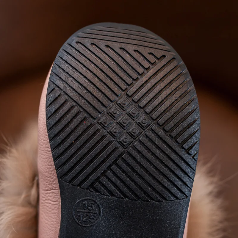 2019 г. Зимняя меховая обувь для маленьких девочек розовые черные Лоферы мальчиков