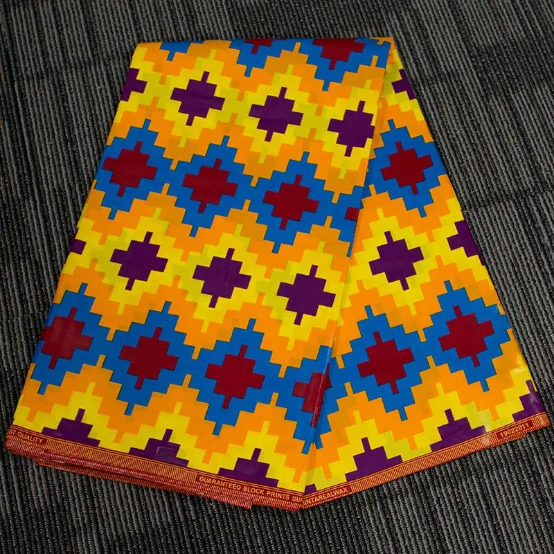 Новинка Весна 2020 ткань для одежды с желтыми волнами африканской национальной