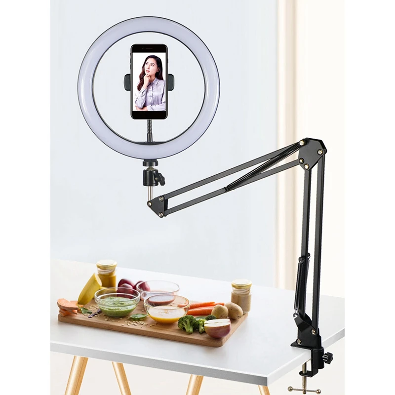 Кольцевой светодиодный светильник для селфи лампа с регулируемой яркостью со