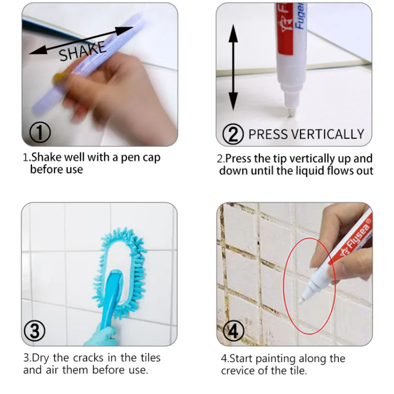 Ручка для ремонта зазоров белой плитки 1 шт. ручки наполнения раствора настенные