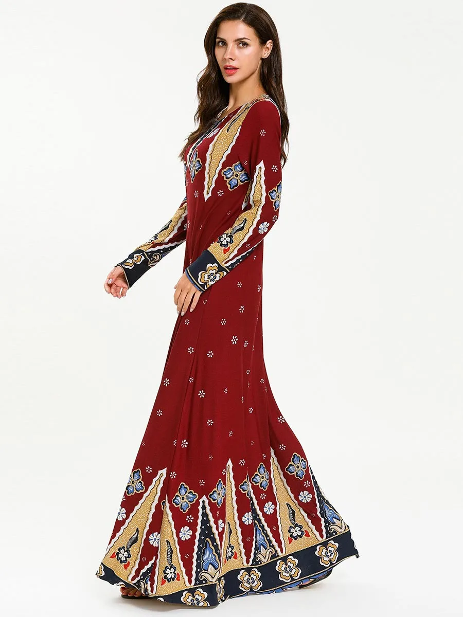 Мусульманское платье мусульманская одежда марокканский кафтан осеннее модная