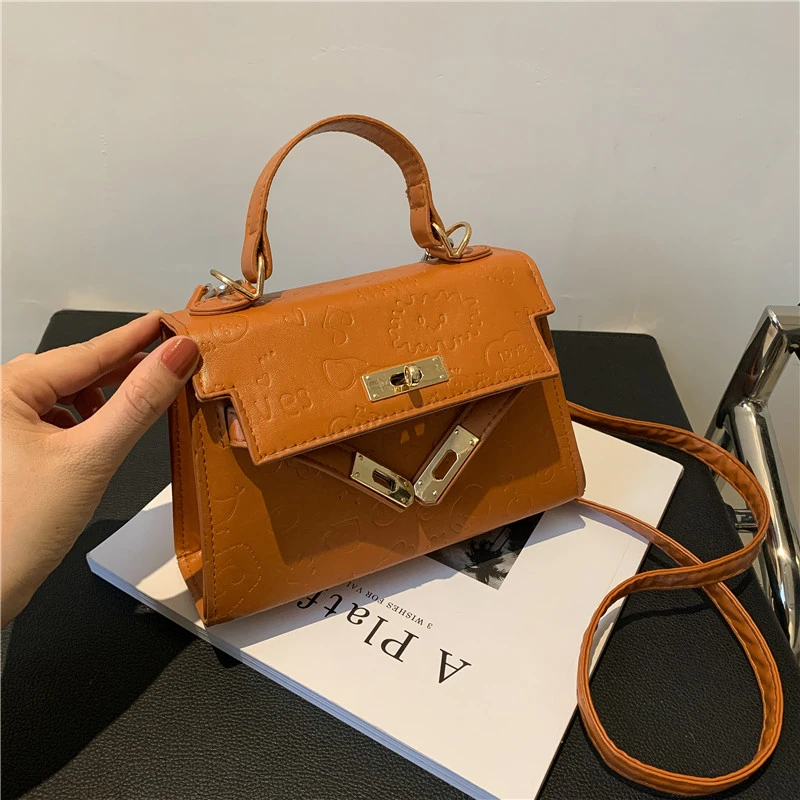 

2021 Simple Casual Small Bags For Women Fashion Single Shoulder Bags Crossbody Messenger Bag With Pu Leather Female Makeup Bag