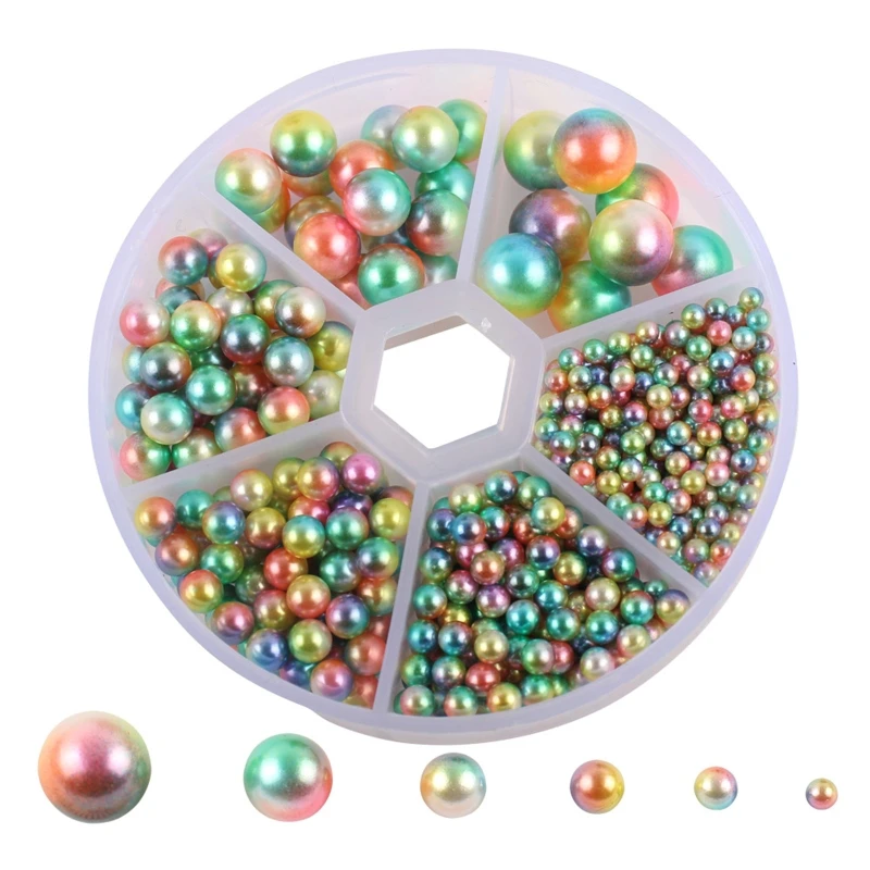 

700Pcs Box 3/4/5/6/8/10mm Imitation Plastic Nonporous Pearls Mold Filling Tools