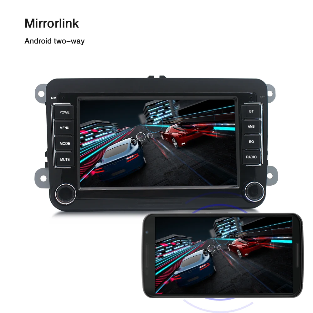 2 Din автомагнитола для Фольксваген Гольф 5 7 " Авто Радио Стерео MirrorLink камера