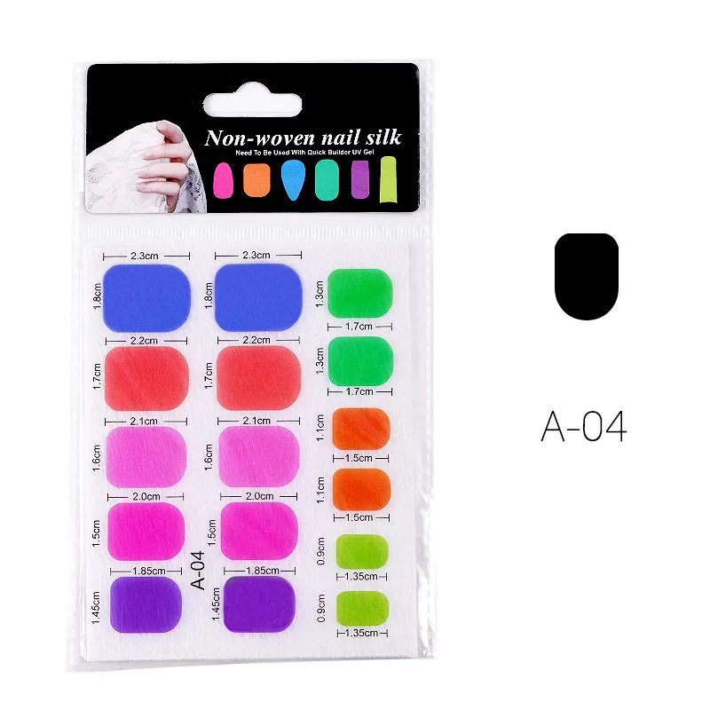 4 2 шт Стекловолоконные шелковые накладки для ногтей легкие нетканые Стекловолоконные ногти УФ-гель акриловый дизайн ногтей DIY ручка французский маникюр - Цвет: 4