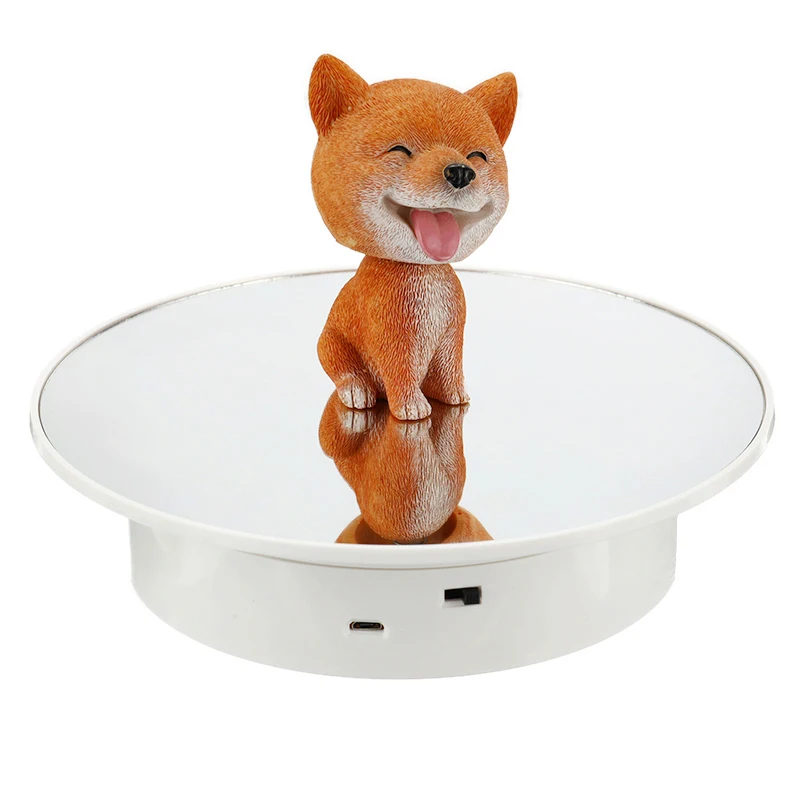 20cm Electric Rotating Jewelry Display Stand Motorized Rotary Turntable Modeldisplay Stand Base USB/Battery Powered