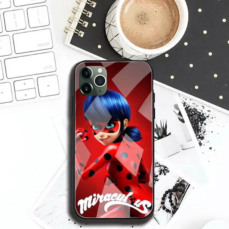 

Ladybug girl Phone Case Tempered Glass For iPhone 12 pro max mini 11 Pro XR XS MAX 8 X 7 6S 6 Plus SE 2020 case