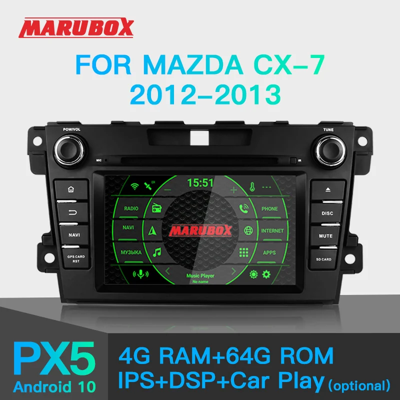 Marubox KD7007DSP Штатная магнитола для Мазда СХ 7 Головное устройство Mazda CX7 2012 2013