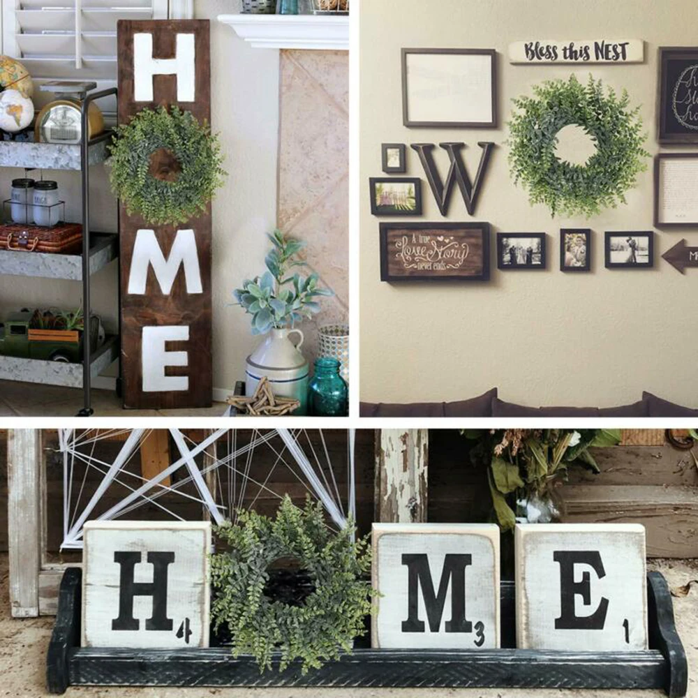 

Bedrooms Artificial Offices Wreath Hotel Decor Green Leaf Spring Wreath