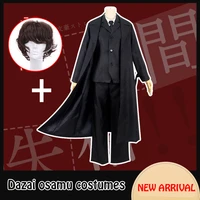 anime stray dogs cosplay costumes dazai osamu uniform dead apple costume coat shirt jacket pants wig costume for women men