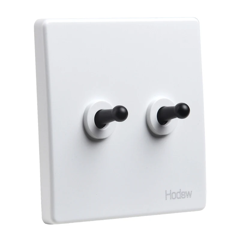 Черный рычажный переключатель с двумя клавишами в стиле ретро 86 двухсторонний