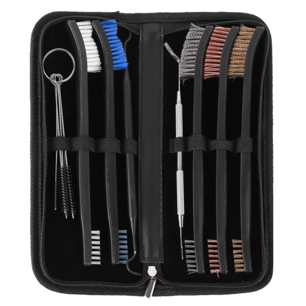 

8 шт. набор для чистки пистолета для всех винтовочных пистолетов двусторонний нейлоновый латунный стальной щетка металлический нейлоновый ...