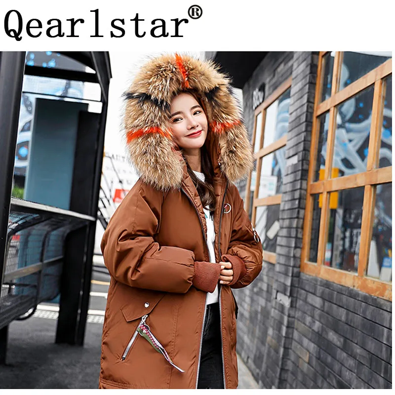 Женские и мужские парки с воротником из 100% натурального меха енота яркие