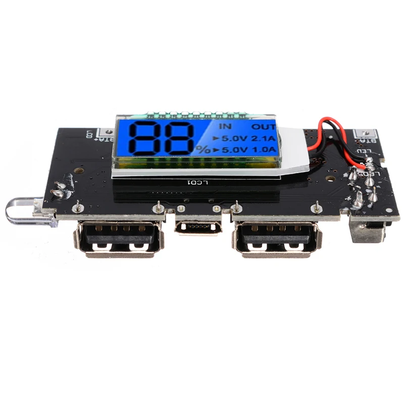 Высокое качество двойной USB 5V 1A 2.1A мобильный Мощность банка 18650 Батарея Зарядное устройство PCBA материнская плата Мощность модуль аксессуары