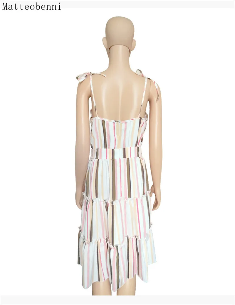 Модный Повседневный Сарафан с рюшами женское пляжное платье оборками миди без