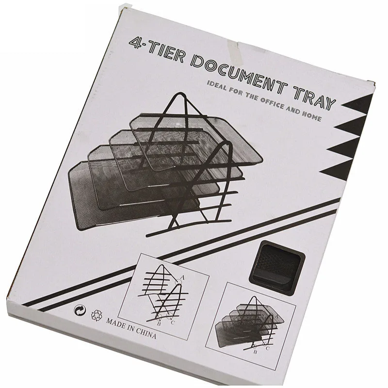 Настольный ящик для хранения с 4 раздвижными лотками сетчатая офисная стойка