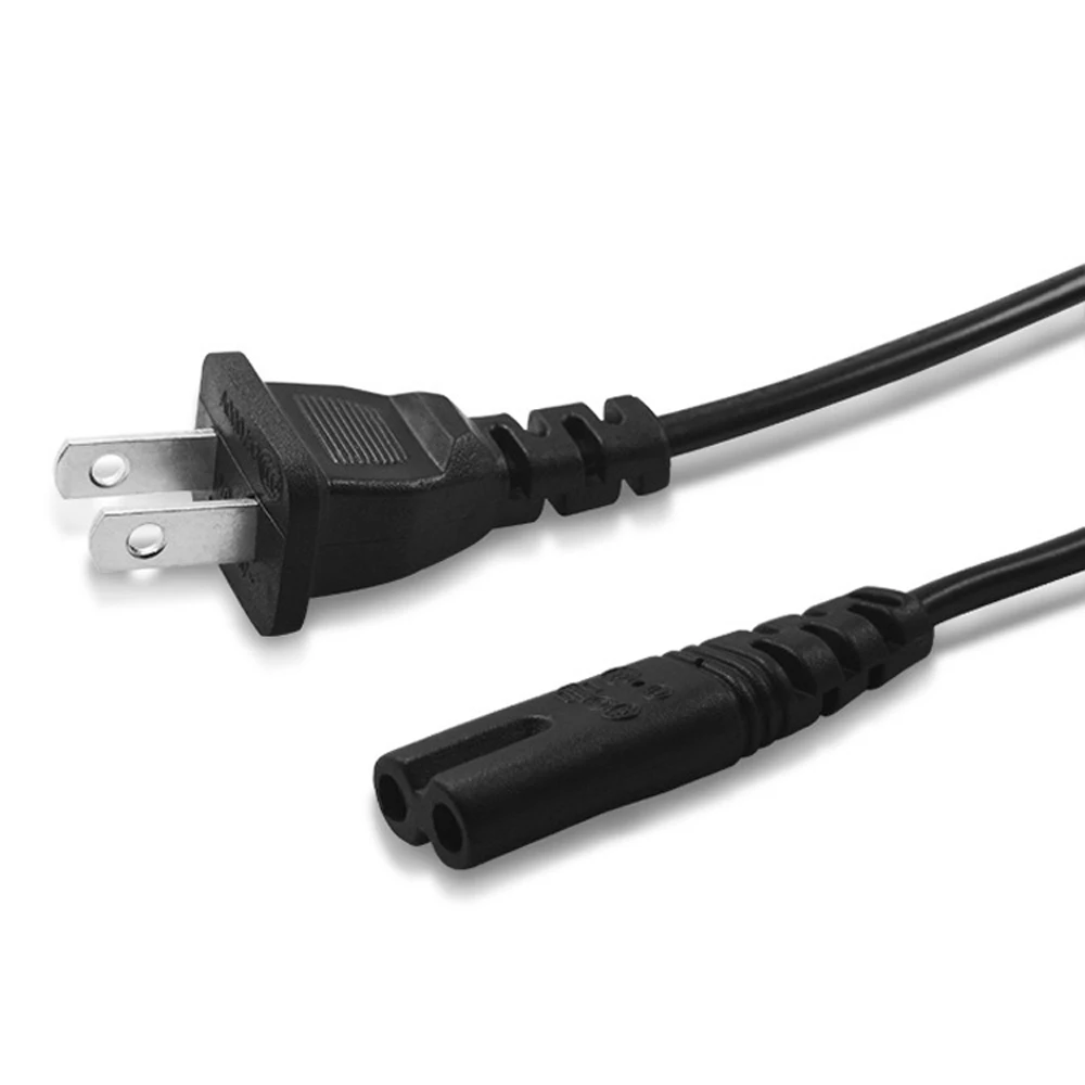

2-Prong Power Cable 3.0m Power Cord For Desktop Laptop Home and Office Power Wire