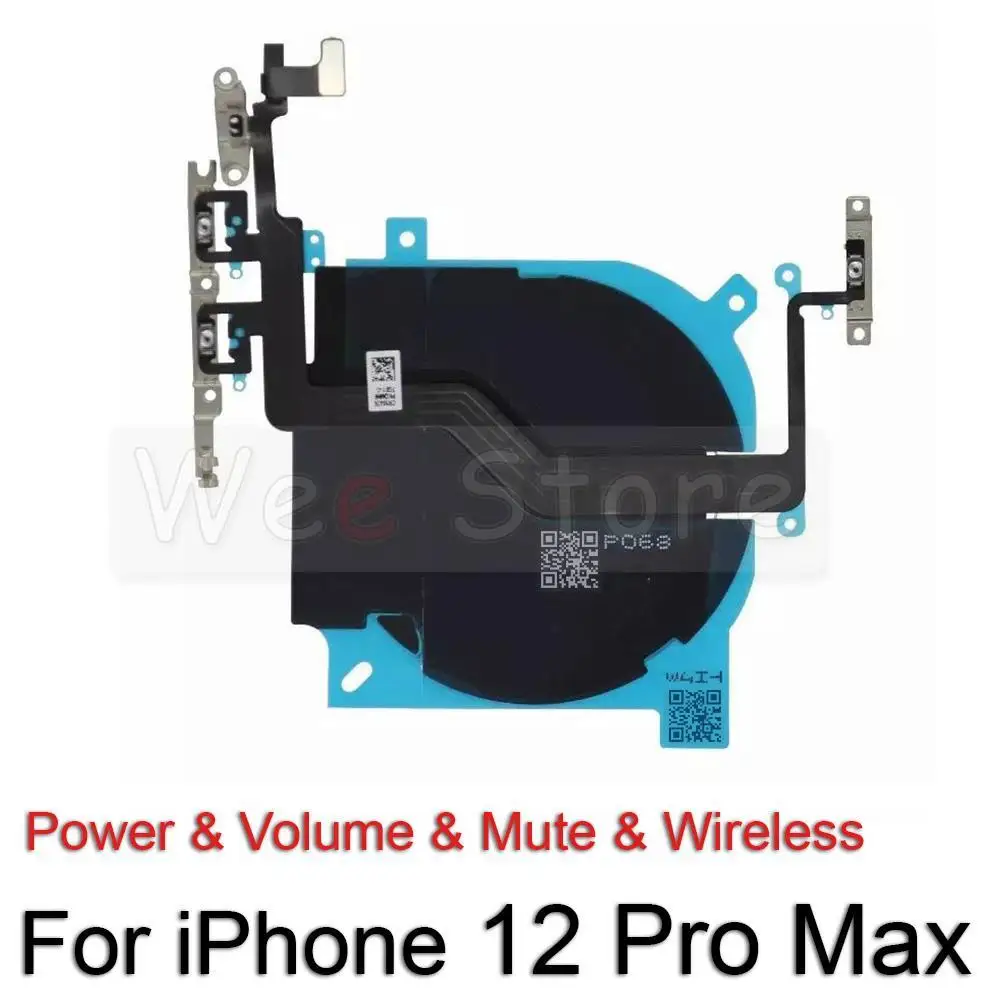 original volume mute key buttons wireless charging flash light power flex cable for iphone 12 pro max mini mobile phone parts free global shipping