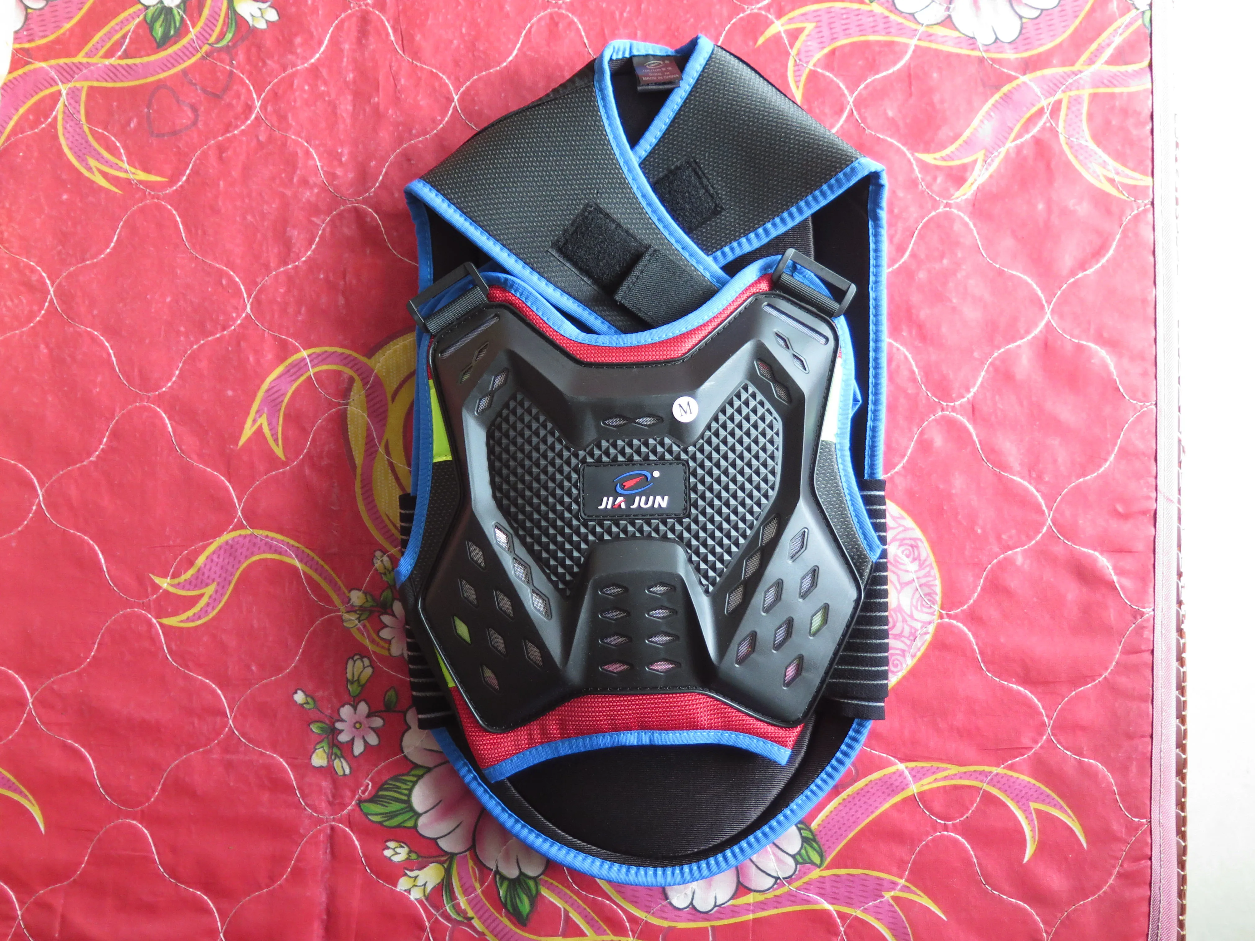 Защитный жилет черный с синим для детей мотокросса езды по бездорожью